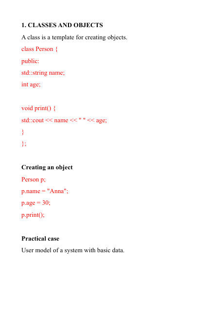 Preview PDF of the C++ course "Core Code"