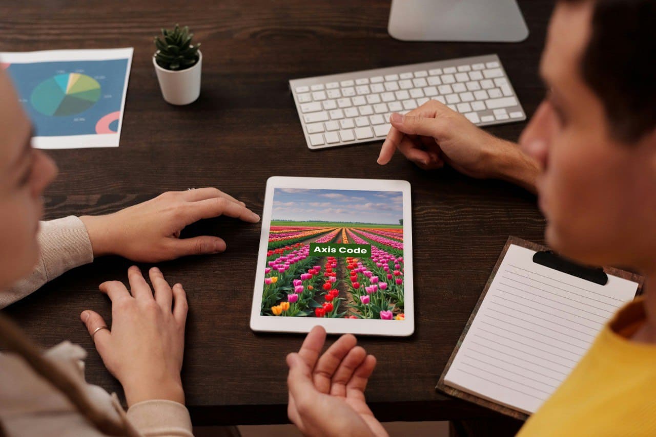 People learning C++ course 'Axis Code' by tablet