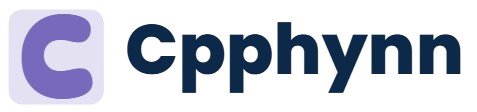 Logo of Cpphynn with a purple 'C' and blue text